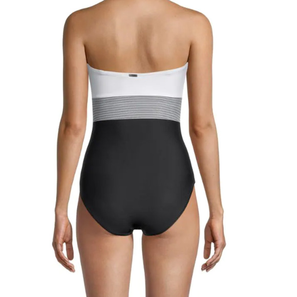 Calvin Klein One-Piece Swimsuit Black Blue Floral Size 6 NWT ** - Picture 5 of 5